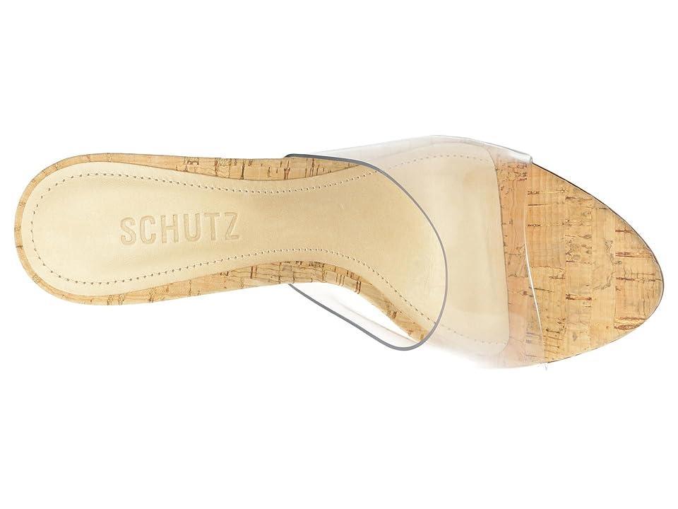 Schutz Aprill Casual Vinyl (Transparent) Women's Sandals Product Image