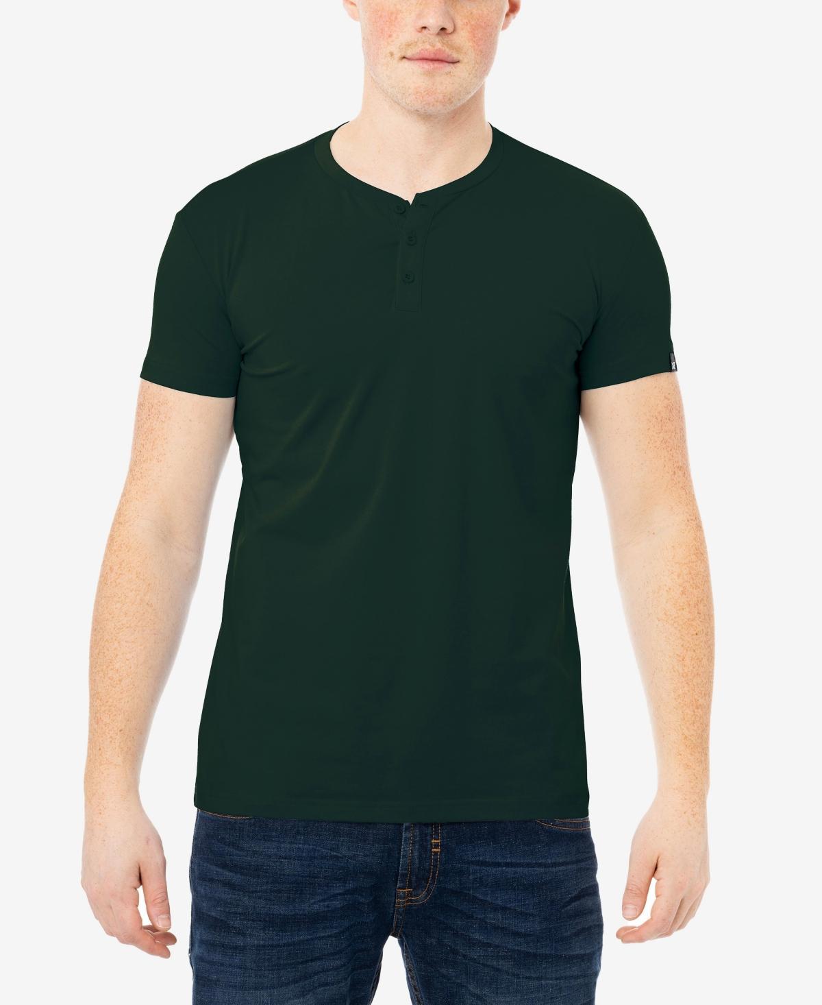 X-Ray Mens Basic Henley Neck Short Sleeve T-shirt Product Image