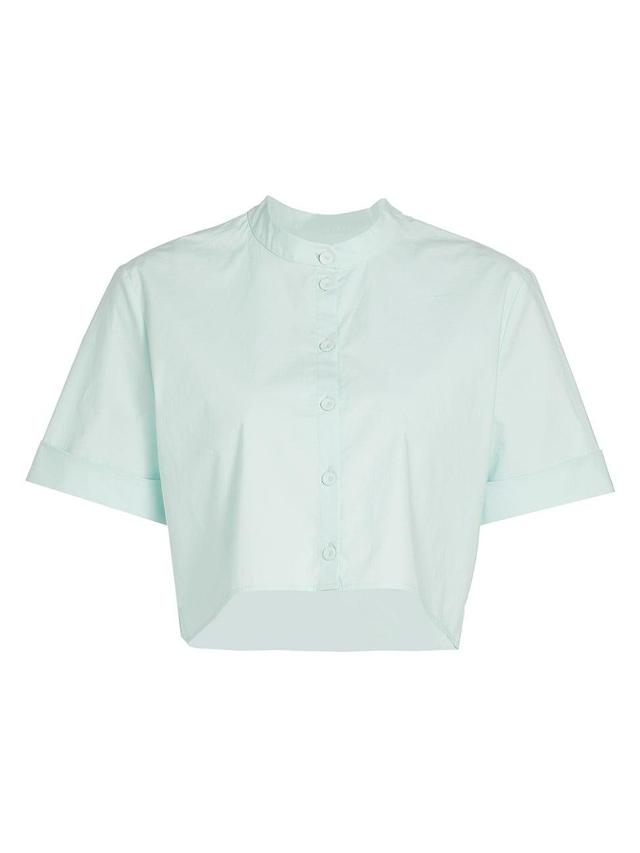 Womens Jude Cropped Stretch Poplin Shirt Product Image