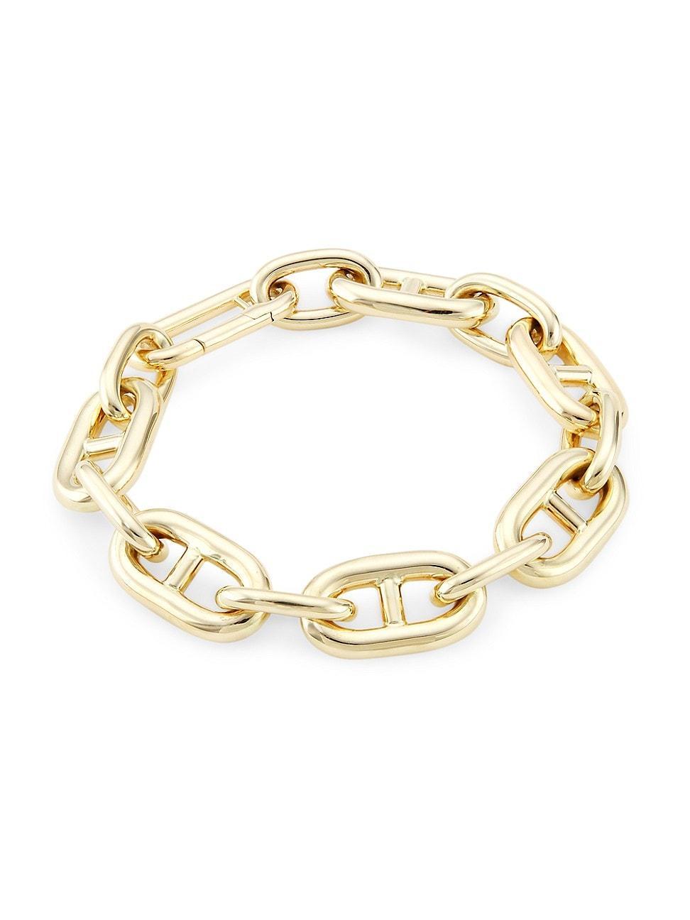 Womens 14K Yellow Gold Mariner-Chain Bracelet Product Image