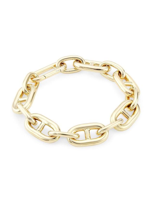 Womens 14K Yellow Gold Mariner-Chain Bracelet Product Image