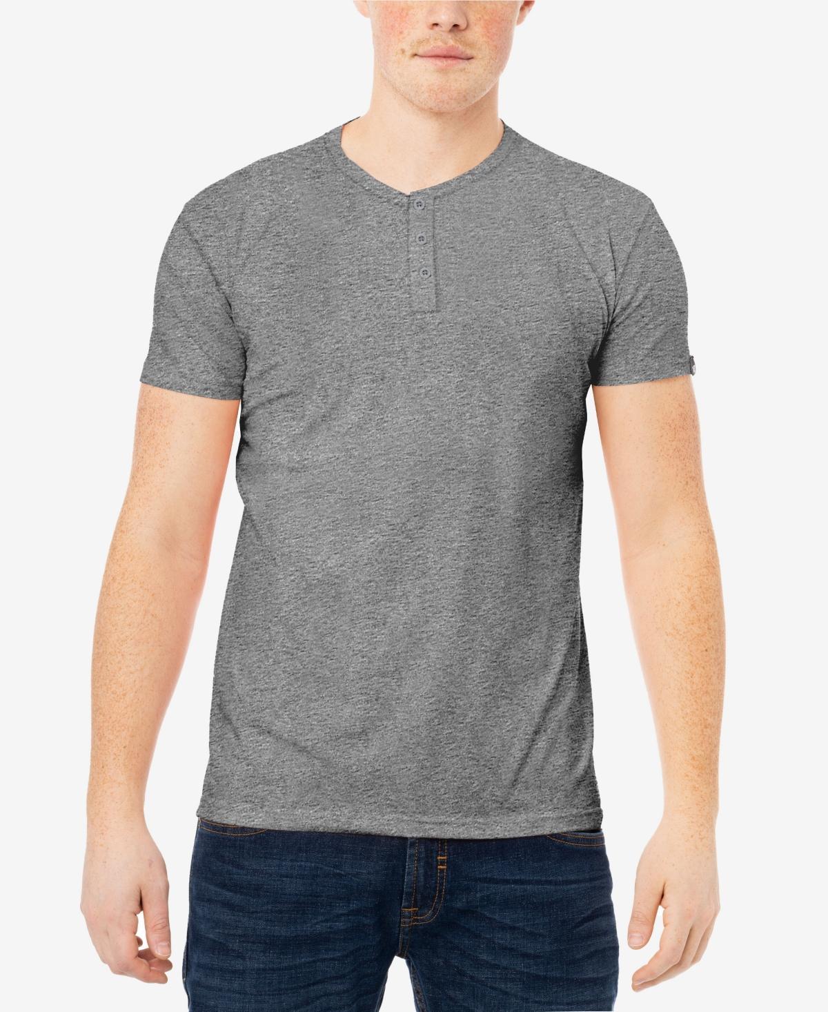 X-Ray Mens Basic Henley Neck Short Sleeve T-shirt Product Image