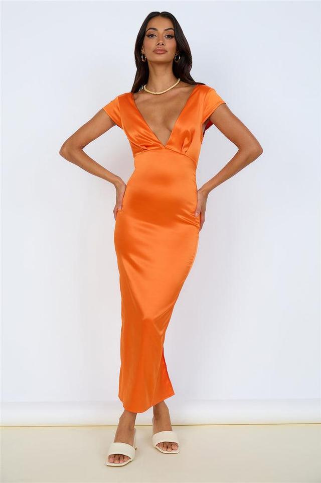 Starburst Skies Maxi Dress Orange Product Image