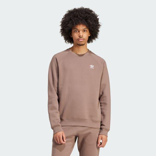 adidas Trefoil Essentials Crewneck Earth Strata XS Mens Product Image