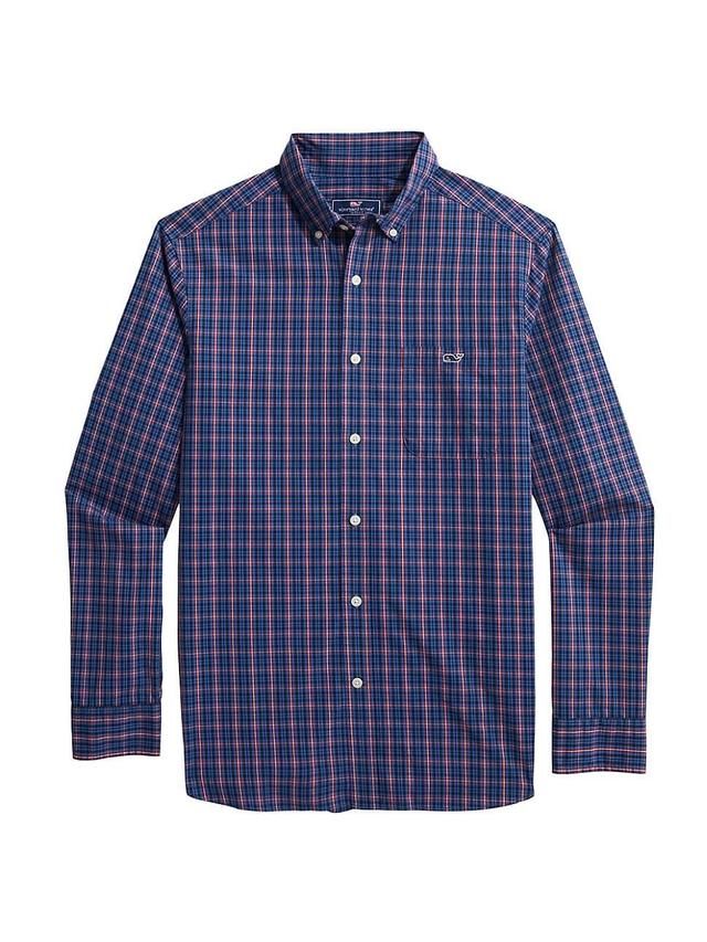 Mens Check Stretch Poplin Shirt Product Image