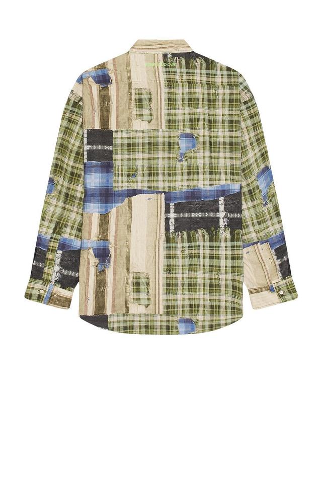 Acne Studios Patchwork Shirt Green. (also in ). Product Image