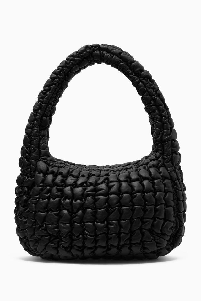 QUILTED OVERSIZED CROSSBODY BAG - LEATHER Product Image