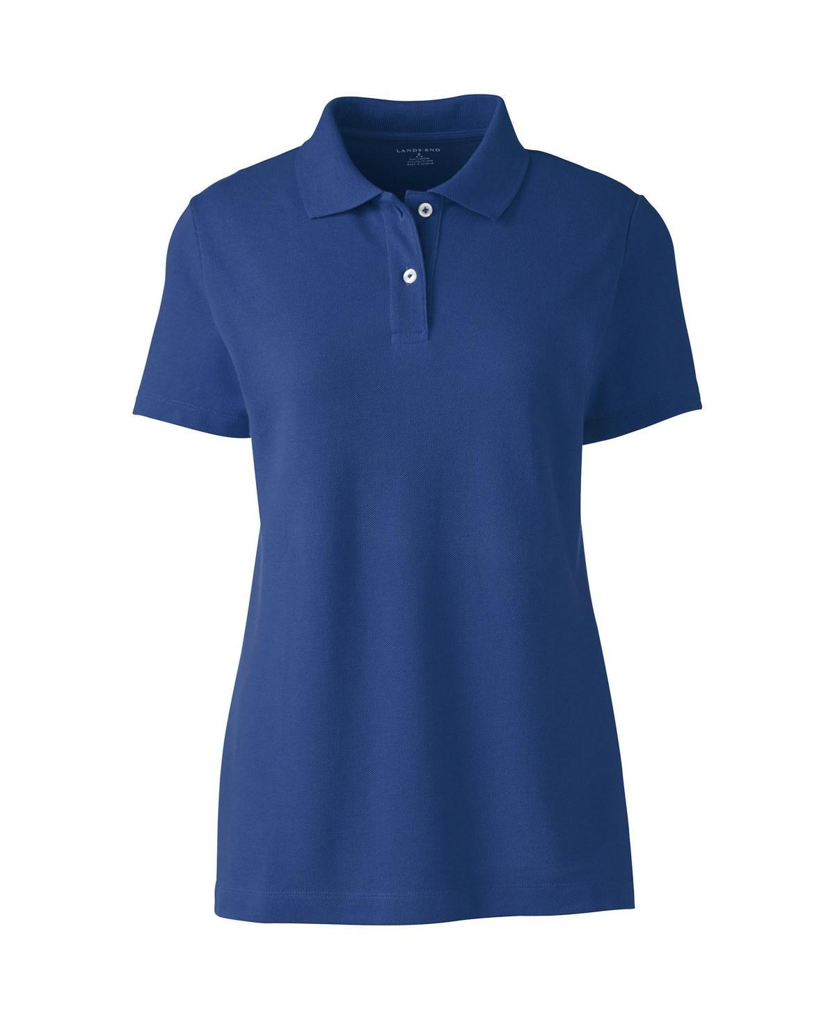 Lands End Womens School Uniform Short Sleeve Basic Mesh Polo Shirt Product Image