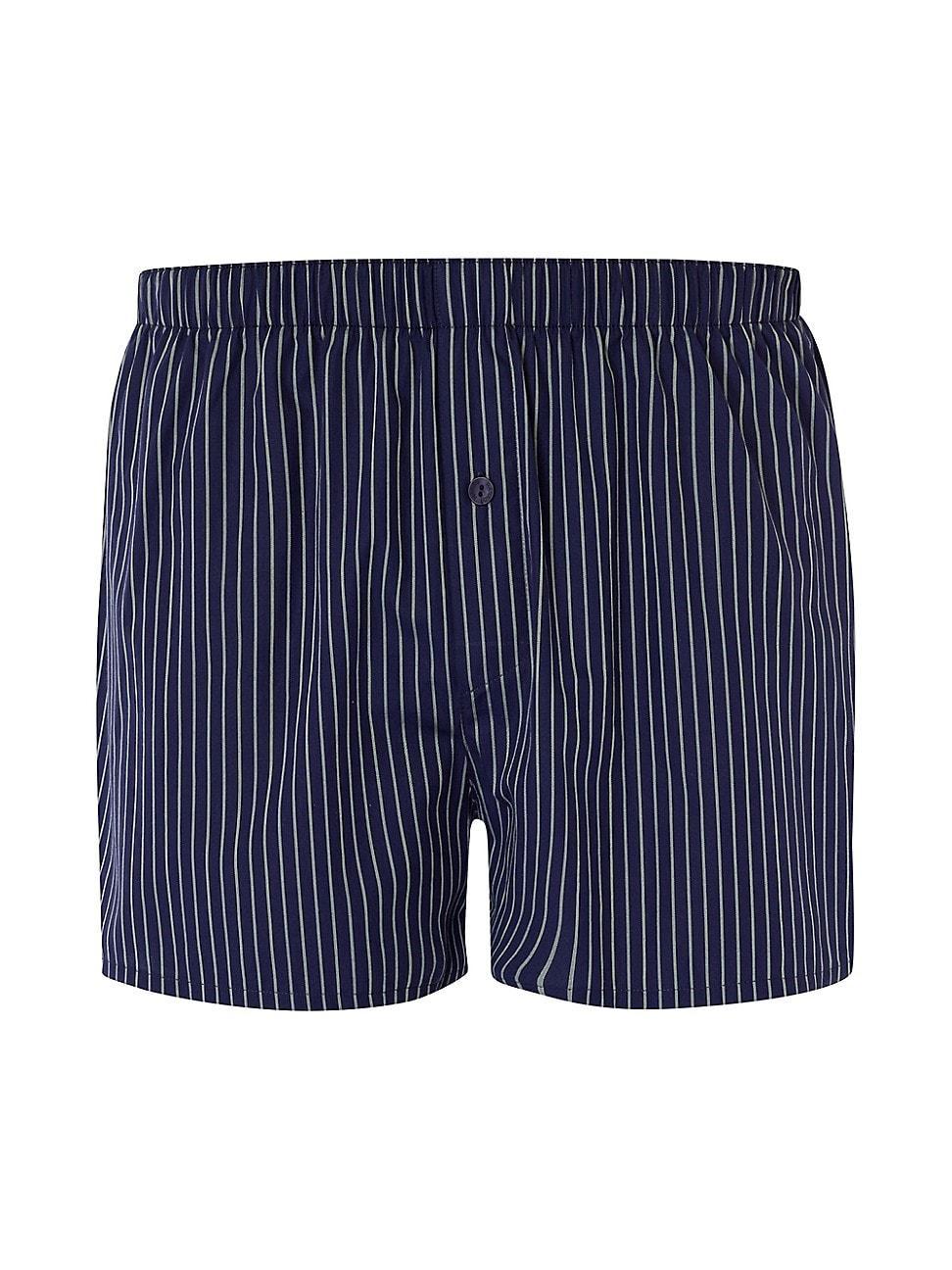 Mens Fancy Woven Striped Cotton Shorts Product Image