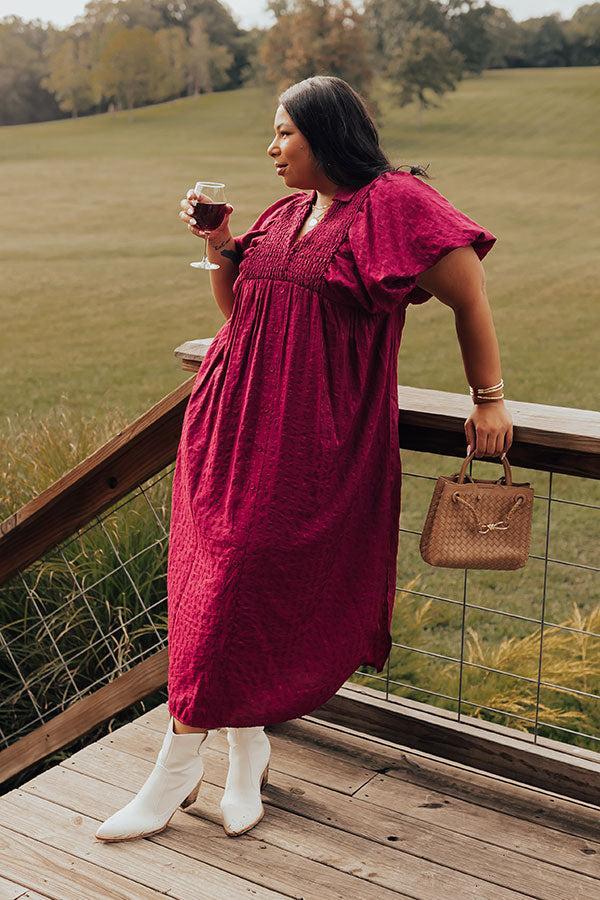 Wine Tasting Ready Midi in Sangria Curves Product Image