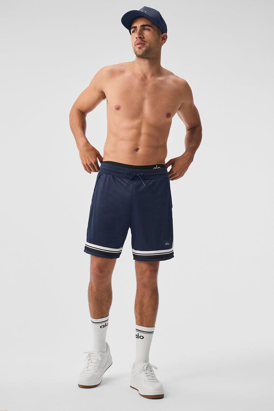 7" Key Mesh Basketball Short - Navy Male Product Image