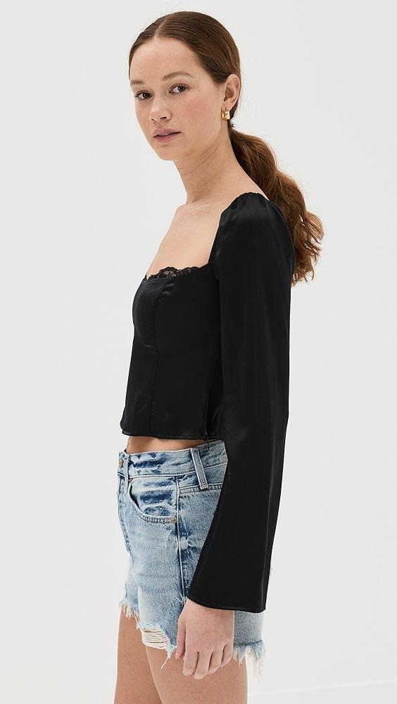 Reformation Rita Silk Top | Shopbop Product Image