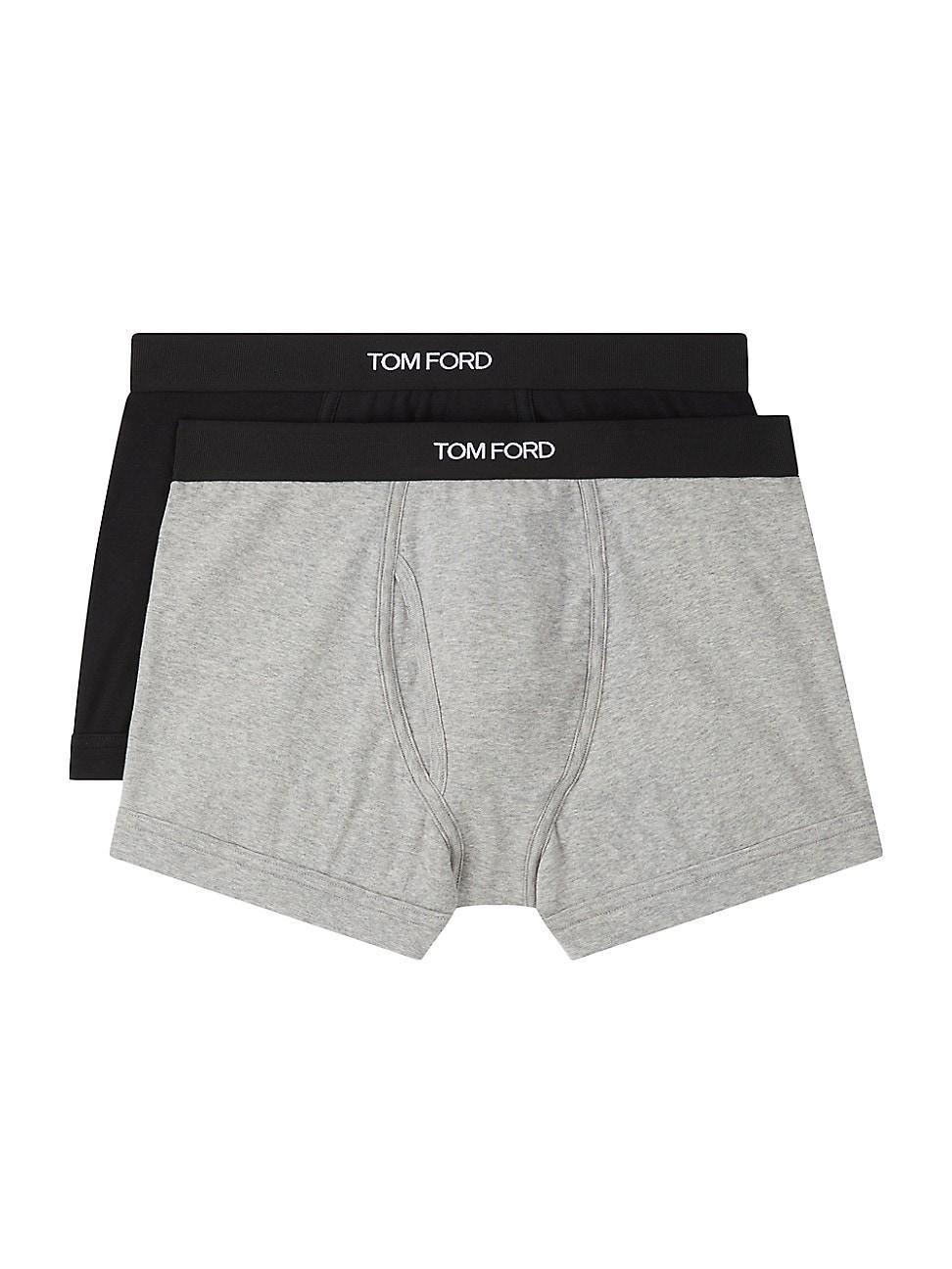 Mens 2-Pack Stretch-Cotton Logo Boxer Briefs Product Image