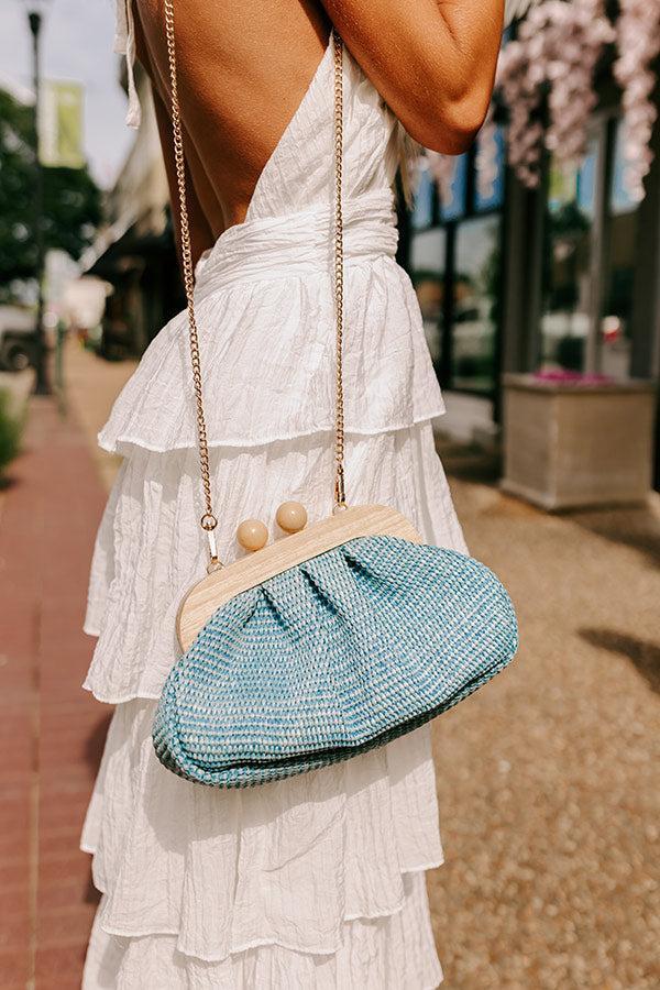 Out And About Woven Purse in Blue Product Image