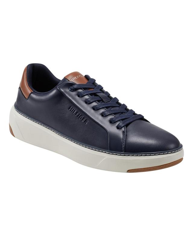 Tommy Hilfiger Men's Hines Contrast Sole Logo Sneakers - Dark Blue - Size 13  - male - Size: 13 Product Image