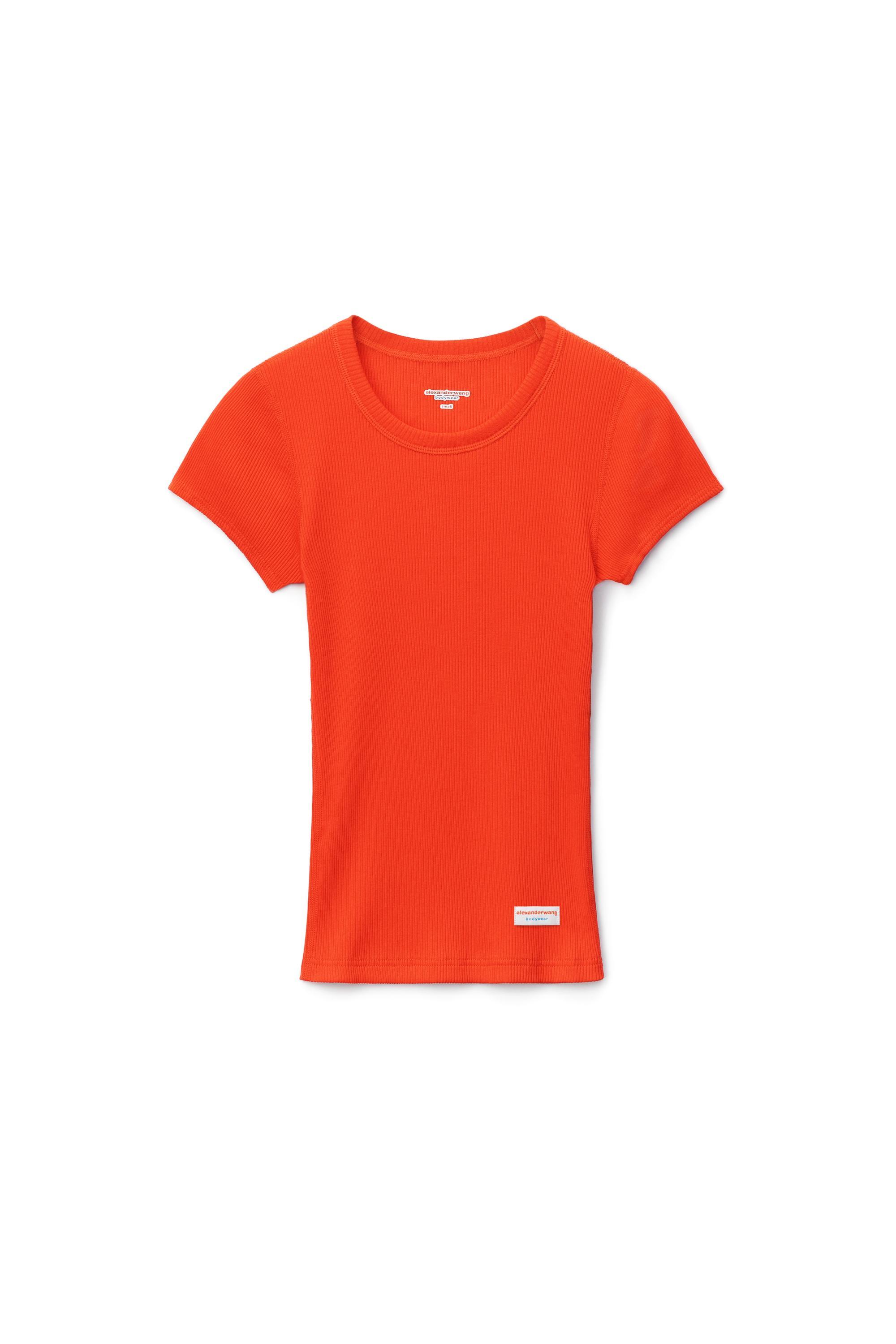 Short-sleeve Tee In Ribbed Cotton product image