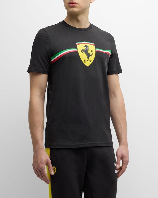 x Ferrari Mens Race Shield Heritage T-Shirt Product Image