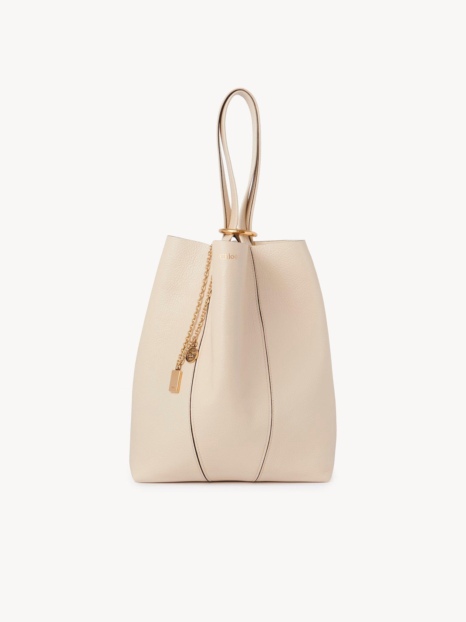 Chloé Spin tote bag in grained leather Product Image