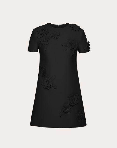 EMBROIDERED CREPE COUTURE SHORT DRESS Product Image