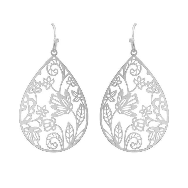 LC Lauren Conrad Filigree Teardrop Statement Earrings, Womens, None Product Image