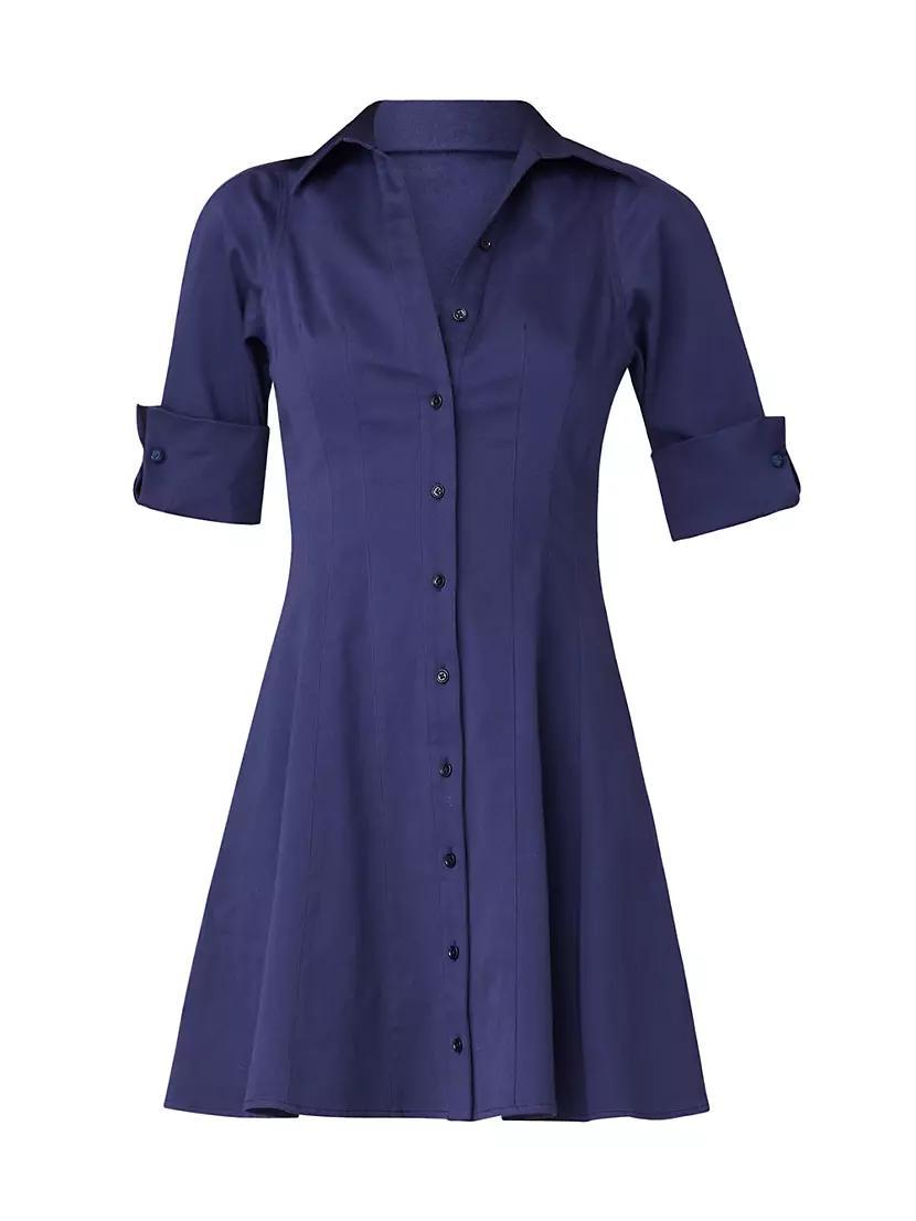 Bryce Cotton Elbow-Sleeve Shirtdress Product Image