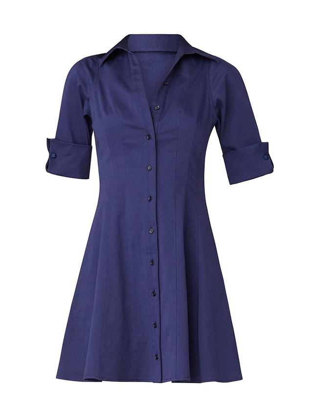 Womens Bryce Cotton Elbow-Sleeve Shirtdress Product Image