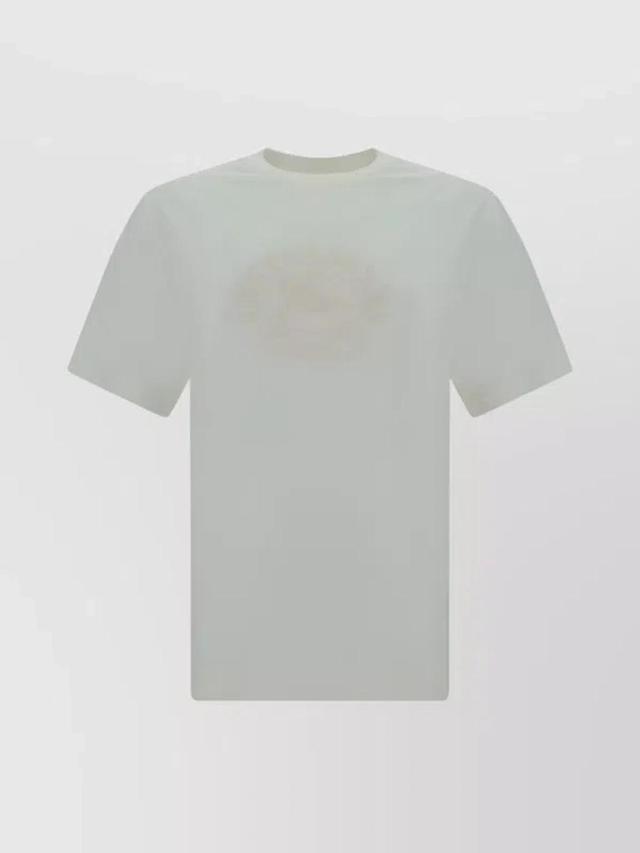 Regular Fit Cotton Crew Neck T-shirt In White Product Image