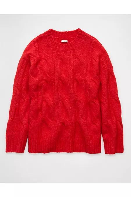 AE Whoa So Soft Cable Knit Sweater Women's Product Image