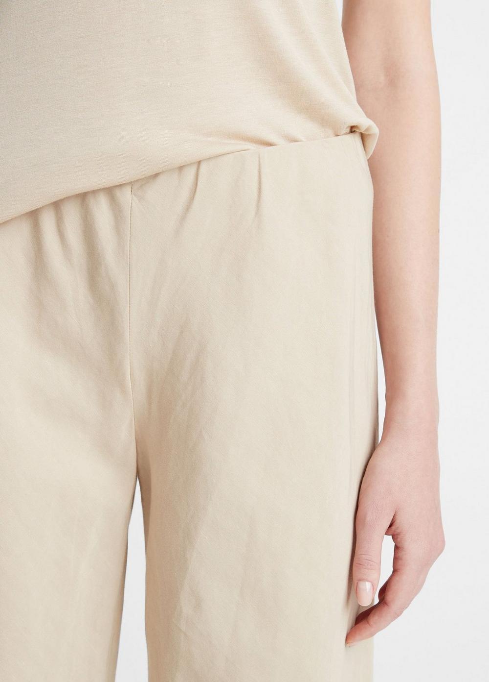 Cotton-Blend High-Waist Bias Pant Product Image