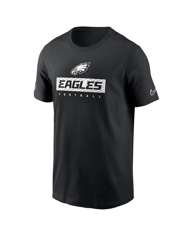 NIKE Men's Black Philadelphia Eagles Sideline Performance T-shirt Product Image