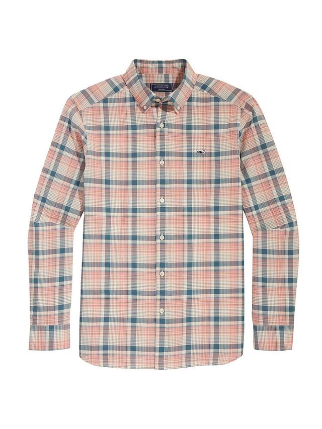 Mens Plaid Madras Cotton Shirt Product Image