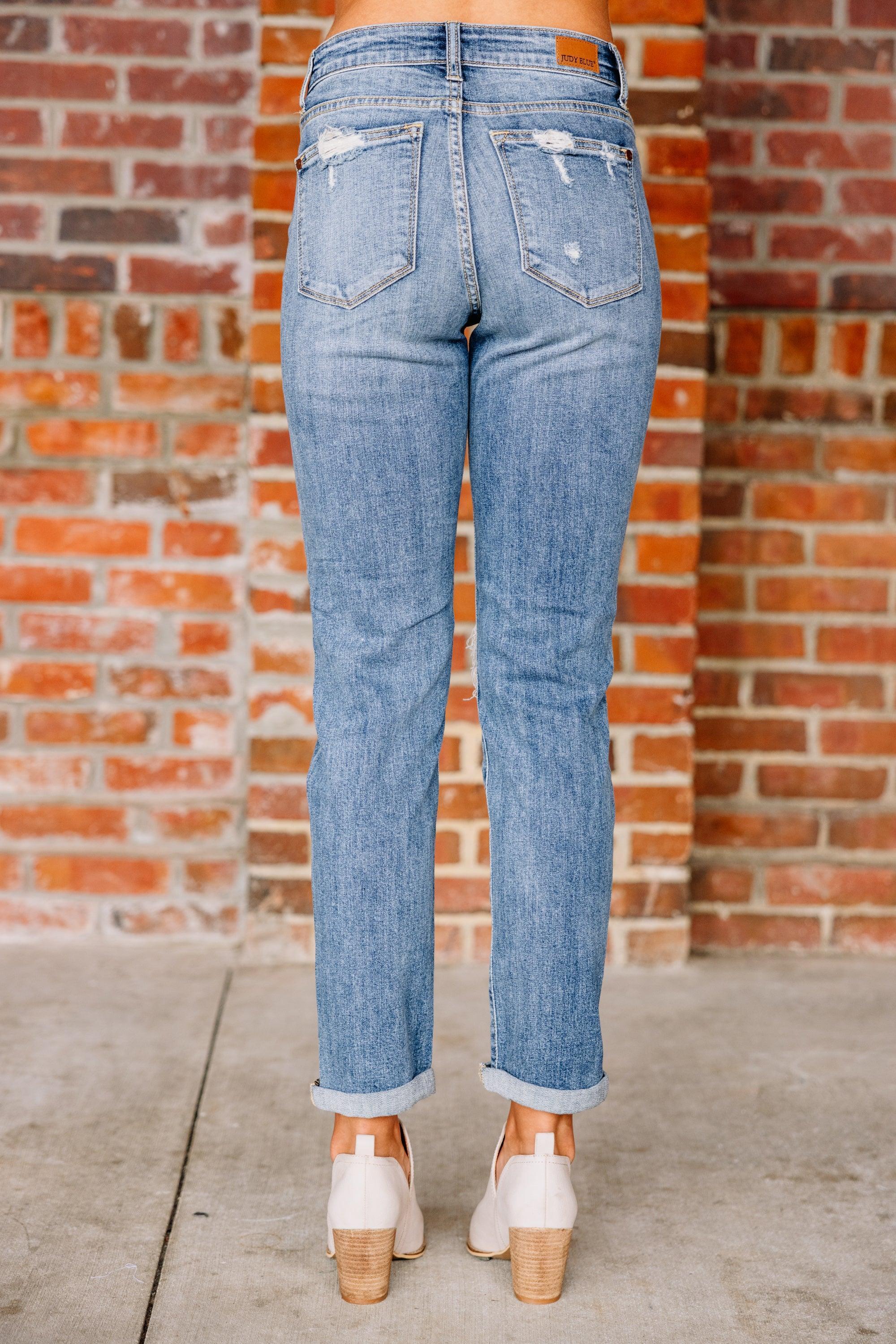 Proof Of Sass Boyfriend Jeans, Medium Wash Female Product Image