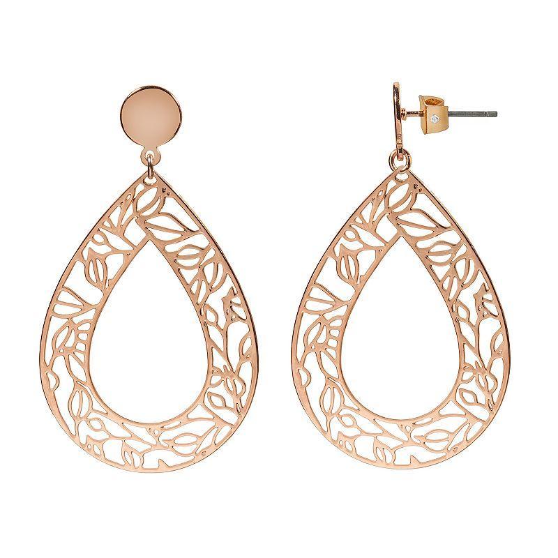 LC Lauren Conrad Filigree Teardrop Earrings, Womens, Multicolor Product Image