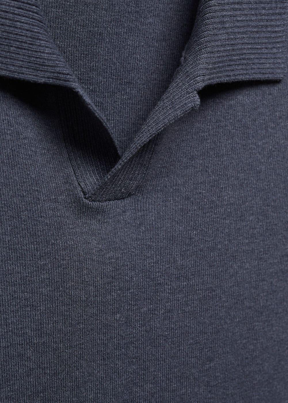 MANGO MAN - Fine knit cotton polo shirt indigo blueMen Product Image