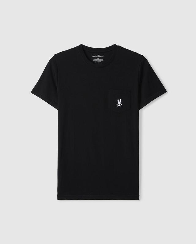 Psycho Bunny Men's Jersey Lounge Pocket Bunny Tee 002 BLACK 2 Product Image