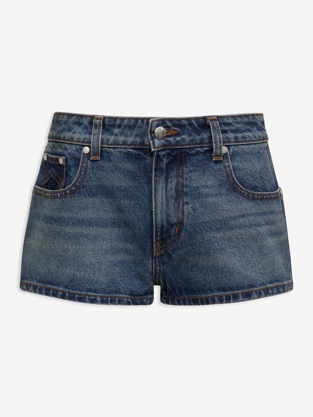 LOW-WAIST DENIM SHORTS Female Product Image