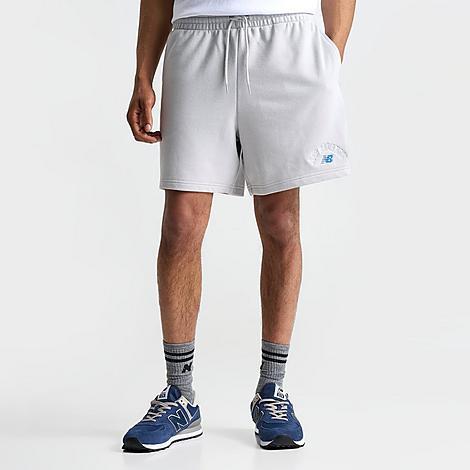 Mens New Balance Arch Stack Logo Fleece Shorts Product Image