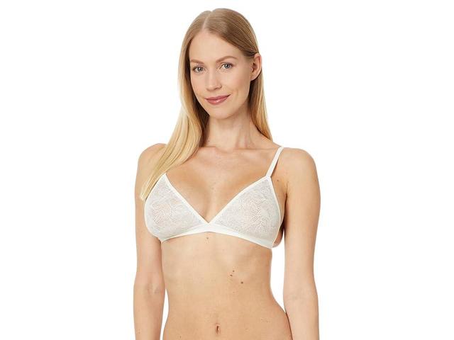 Eberjey Soft Stretch Triangle Bralette (Ivory) Women's Bra Product Image