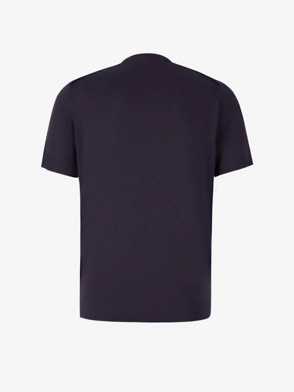 Basic Crewneck T-shirt In Blue Product Image