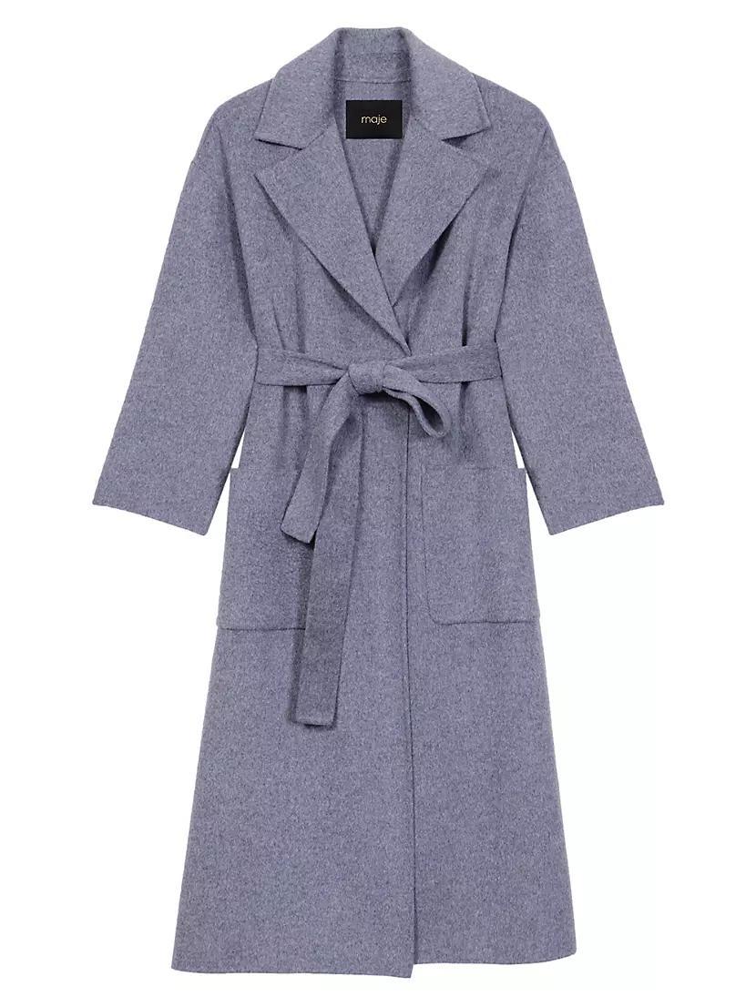 Long Double-Faced Coat with Belt Product Image