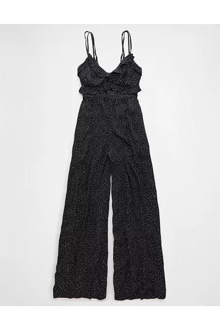 AE Ruffle Wide-Leg Jumpsuit Womens Product Image