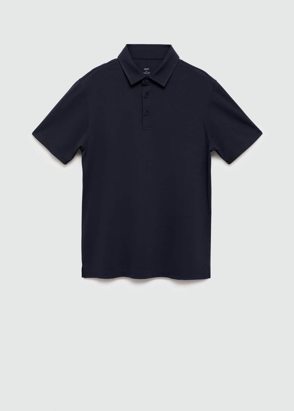 MANGO MAN - Slim-fit quick-drying polo shirt dark navyMen Product Image