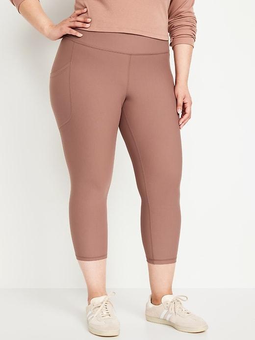 High-Waisted PowerSoft Crop Leggings Product Image