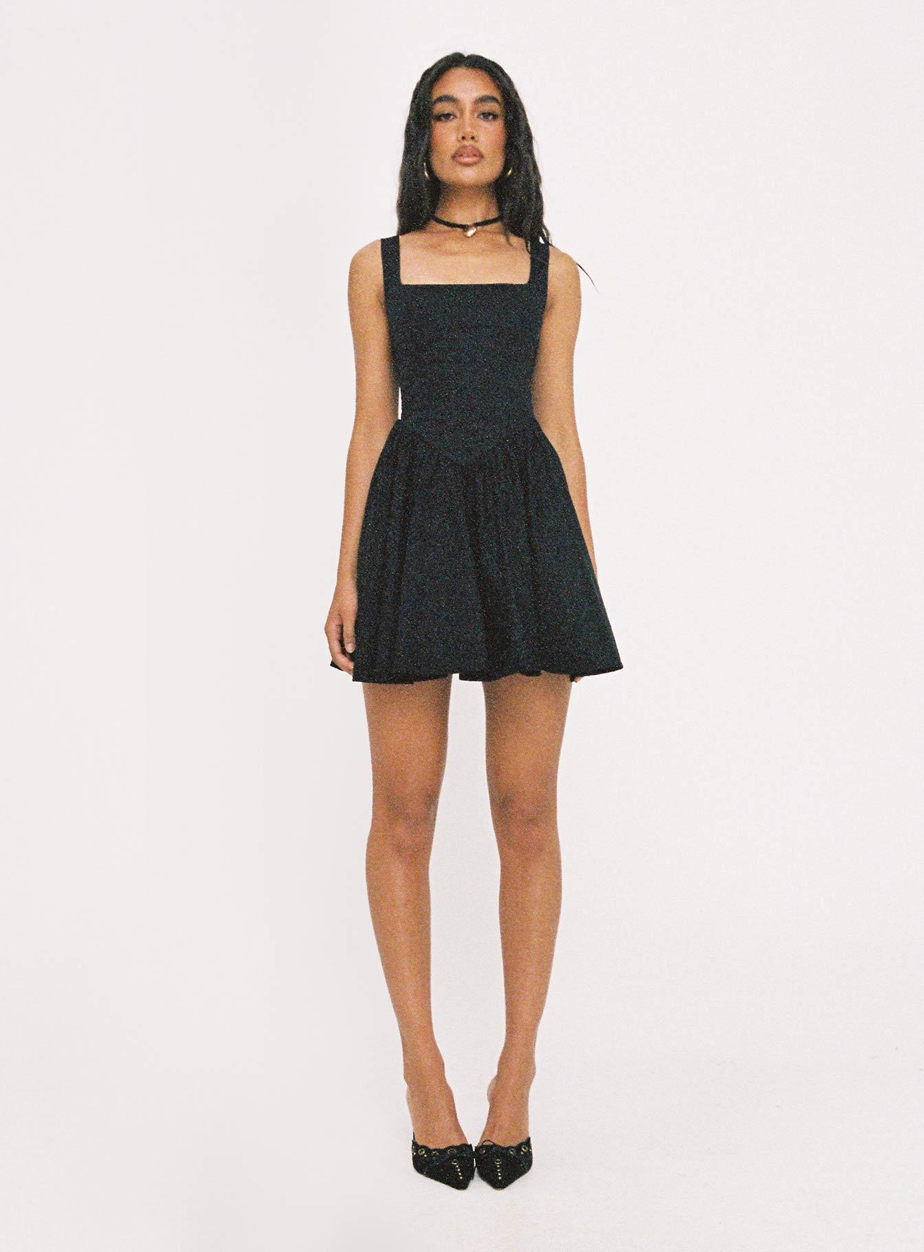 Straplie Mini Dress Black Product Image