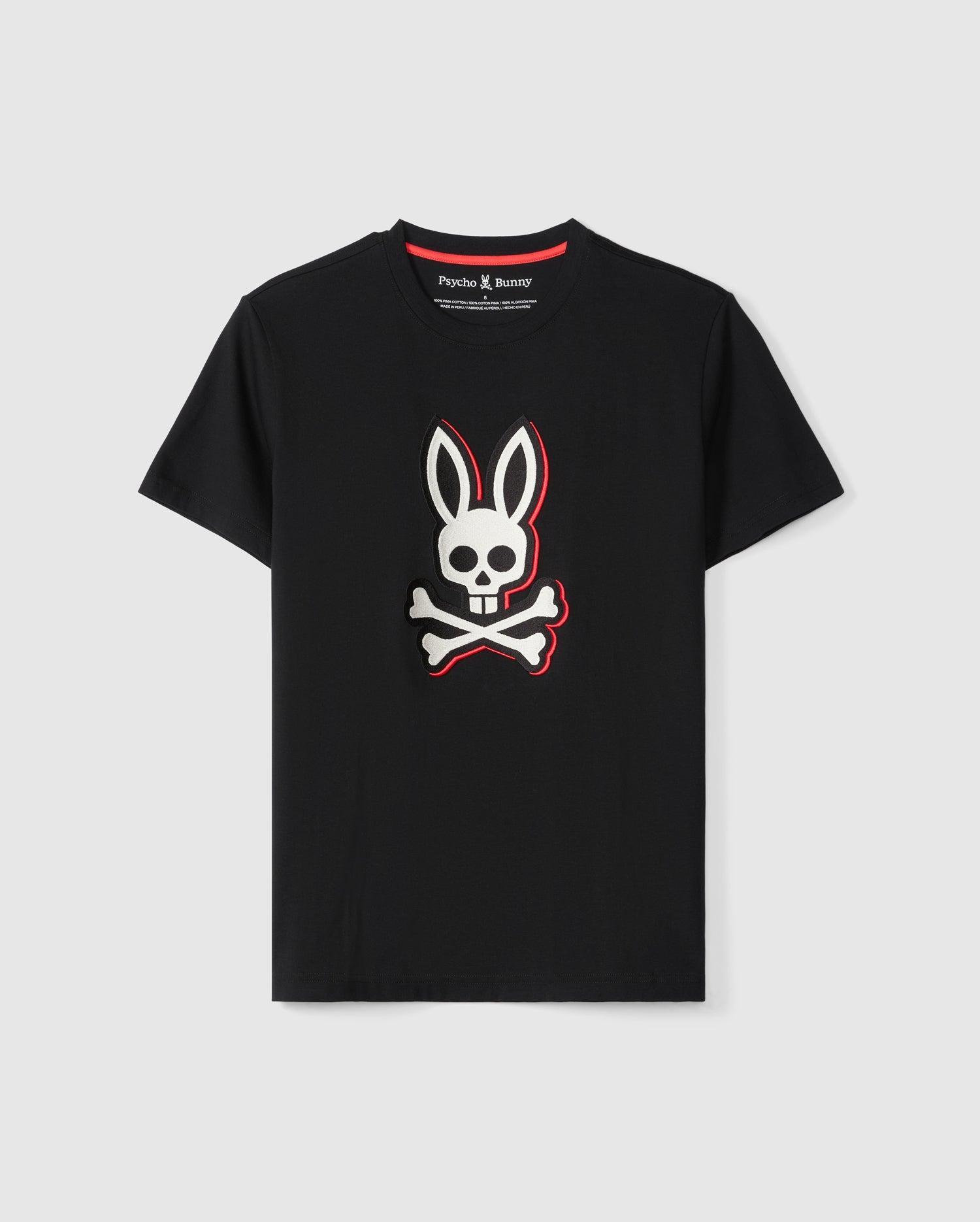 Psycho Bunny Mens Kayden Graphic Tee 001 BLACK Product Image