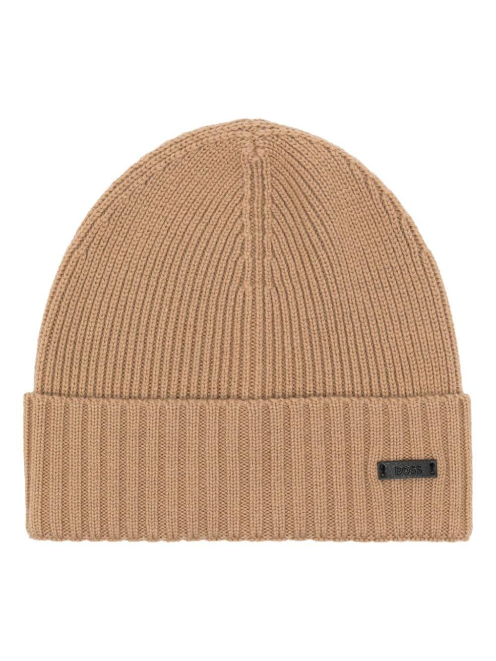 Ribbed-knit Beanie In Neutrals Product Image