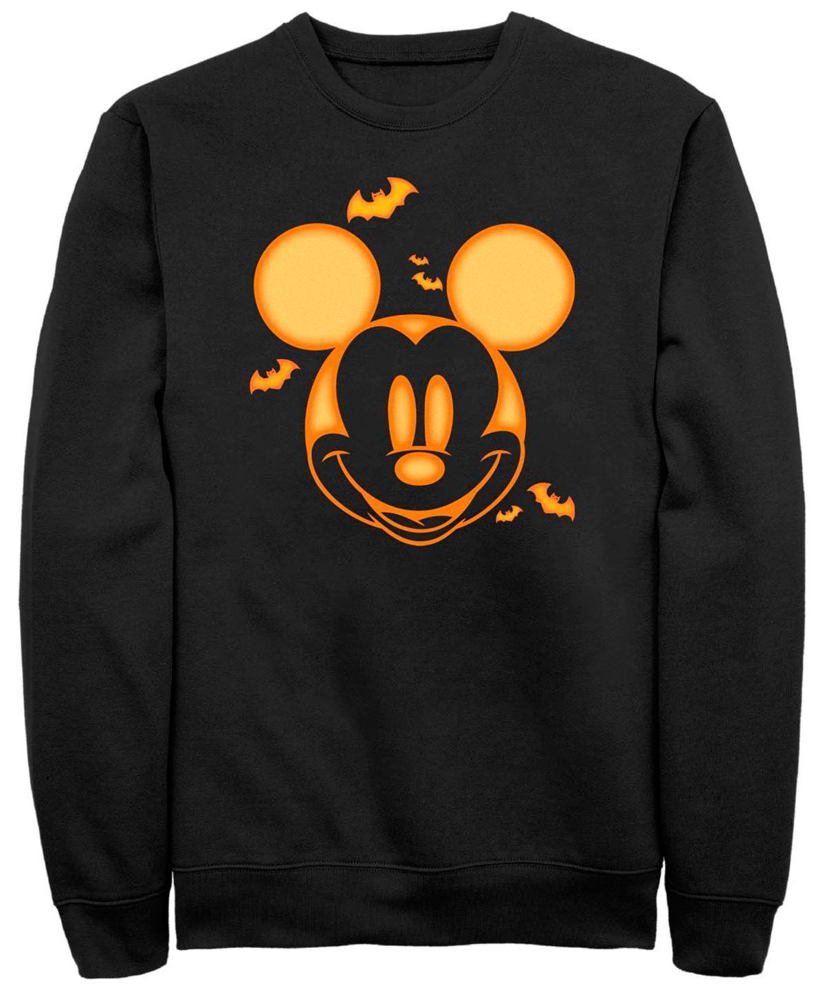 Fifth Sun Mens Mickey Classic Mickey Pumpkin Crew Fleece Pullover Product Image