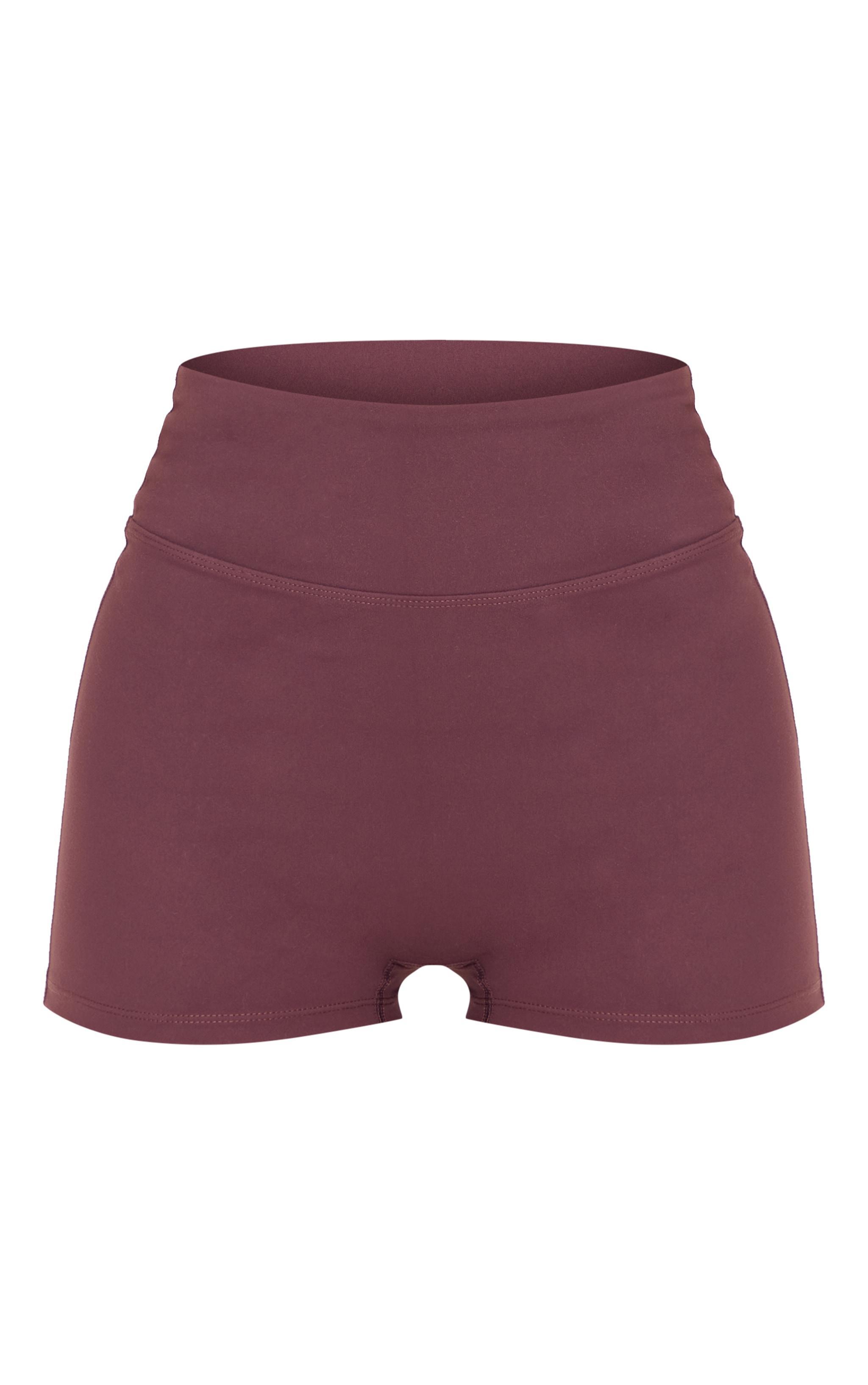 Dark Chocolate  Sculpt Ruched Bum Booty Shorts Product Image