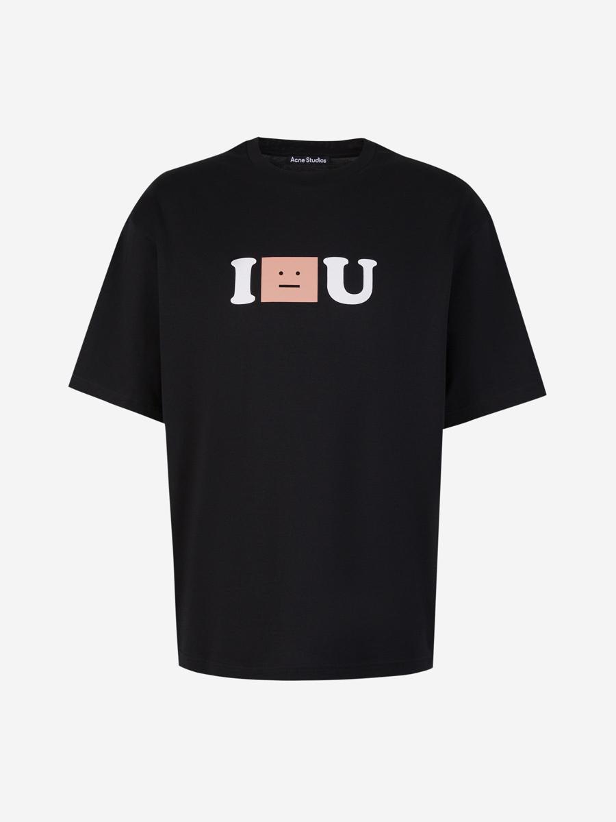 Exford I Face You Print Cotton T-shirt In Black Product Image