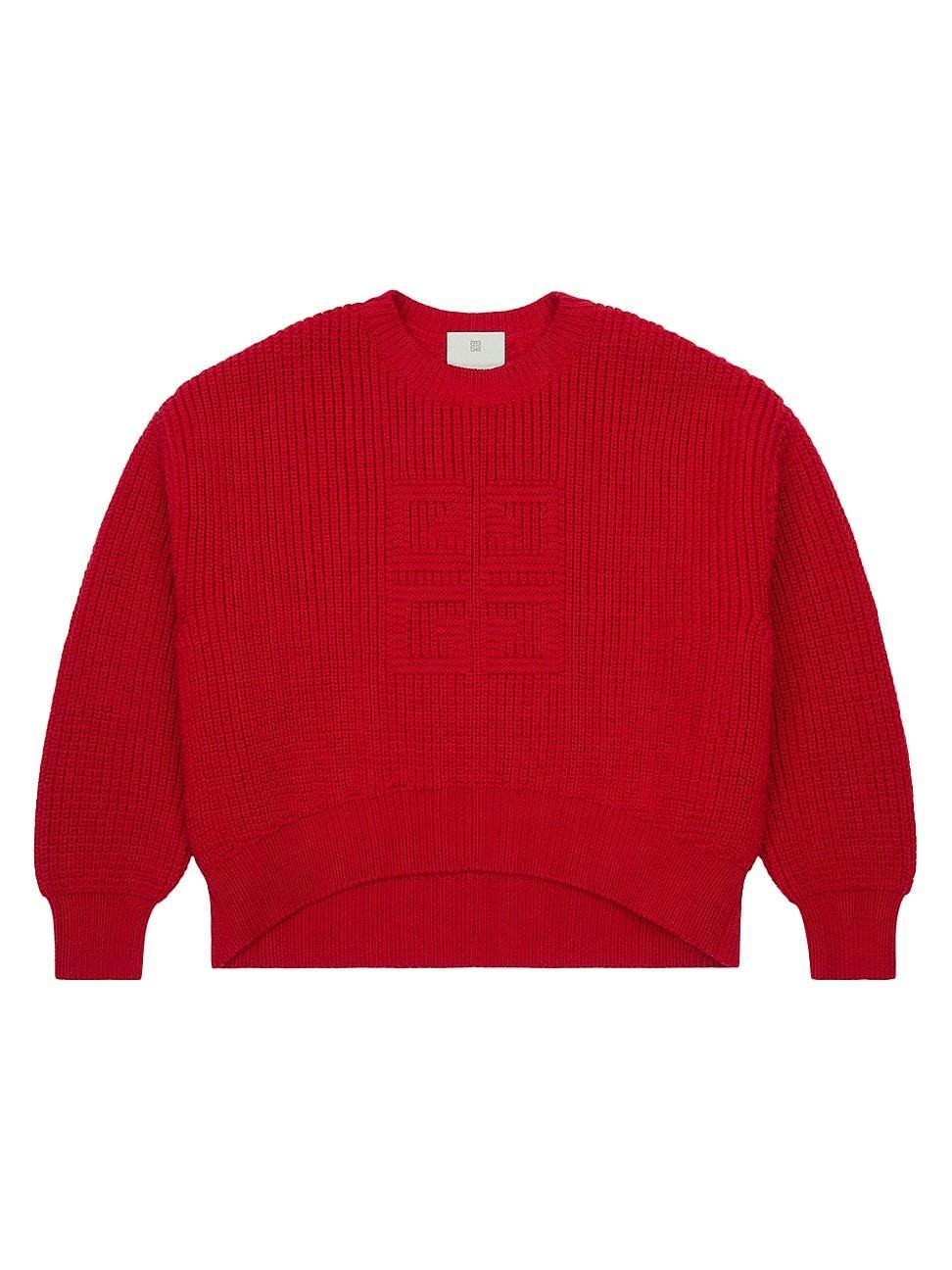 Womens Cropped 4G Sweater in Waffle Wool product image